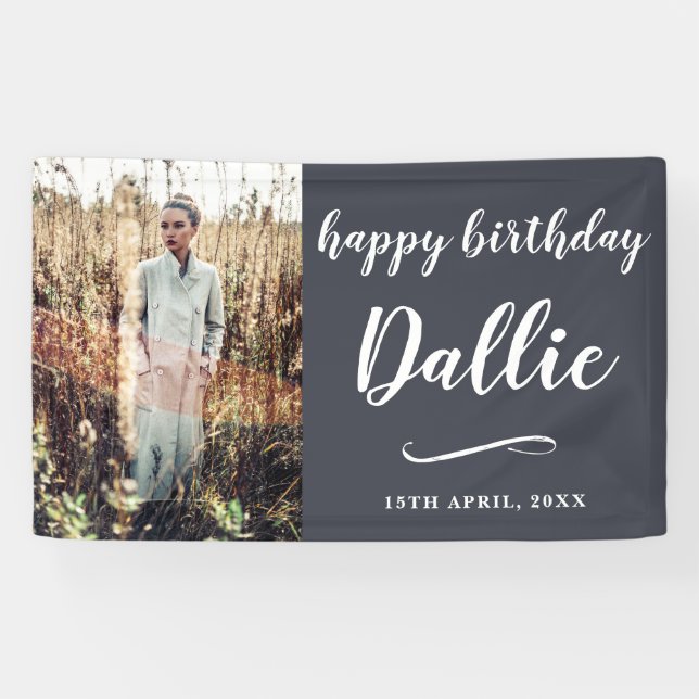 Birthday Wall Decoration Photo Custom Made Printed Banner (Horizontal)