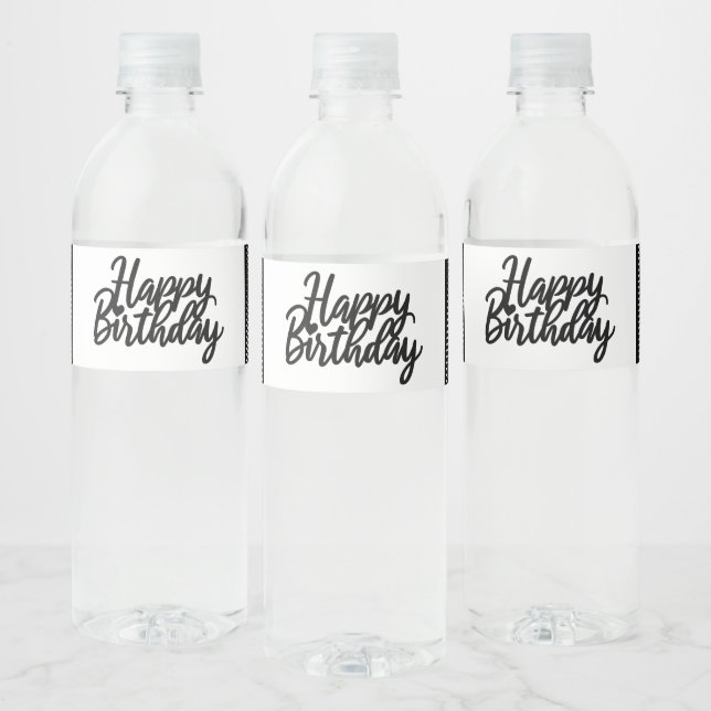Birthday Water Bottle Label (Bottles)