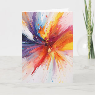 Birthday Watercolor Abstract Card