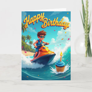 Birthday Wave Rider Card