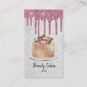 Birthday Wedding Cake Planner Drips Business Card