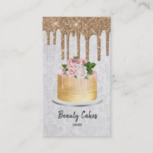 Birthday Wedding Cake Planner Drips Business Card
