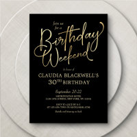 Birthday Weekend Itinerary Invitation