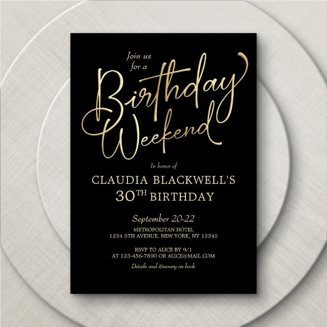 Birthday Weekend Itinerary Invitation (Creator Uploaded)