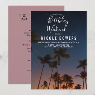 Birthday Weekend Tropical Invitation