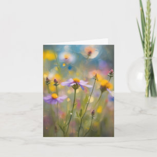 Birthday Whimsy Wildflowers Note Card