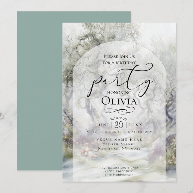 BIRTHDAY | Whispering Woods Fantasy Invitation (Front/Back)