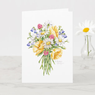 Birthday Wildflower Bouquet of Happiness Card
