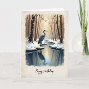 Birthday Winter Scene Card