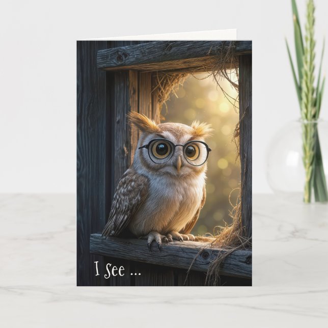 Birthday Wise Old Owl  Card (Front)