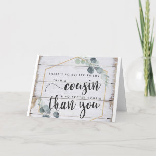 BIRTHDAY WISH "COUSIN" & "BEST FRIEND" CARD