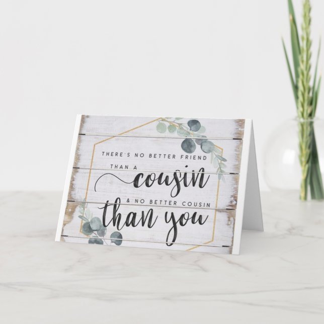 BIRTHDAY WISH "COUSIN" & "BEST FRIEND" CARD (Front)