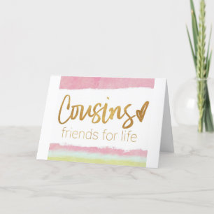 BIRTHDAY WISH "COUSIN" & "BEST FRIEND" CARD