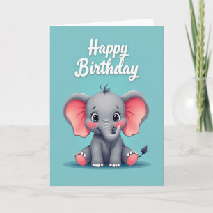 Birthday Wish Elephant Card