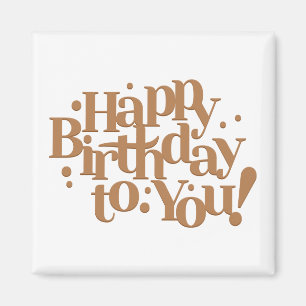 Birthday wish message calligraphy magnet