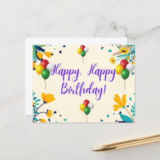 Birthday wish postcard