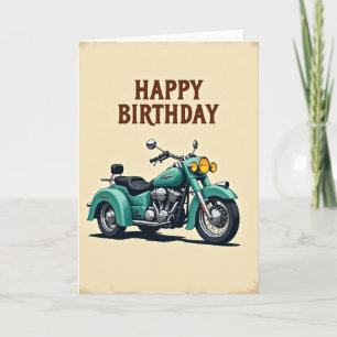 Birthday Wish Teal Trike Card