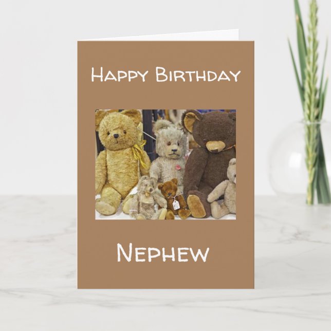 BIRTHDAY WISHES & BIRTHDAY KISSES NEPHEW CARD (Front)