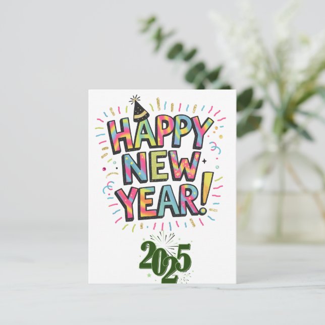 "Birthday Wishes: Celebrate the Special Day" Holiday Postcard (Standing Front)