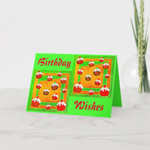 "Birthday Wishes" & Cupcakes Greeting Card