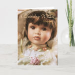 Birthday Wishes Daughter Card<br><div class="desc">Porcelain Doll - soft image  - vintage - victorian</div>