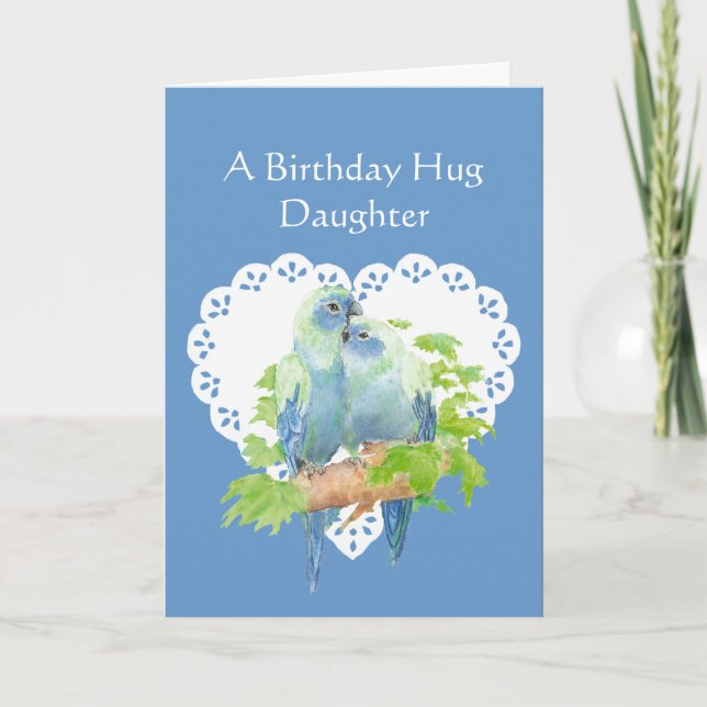 Birthday Wishes Daughter from Mother Parrot Bird Card (Front)