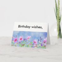 Birthday wishes flower card