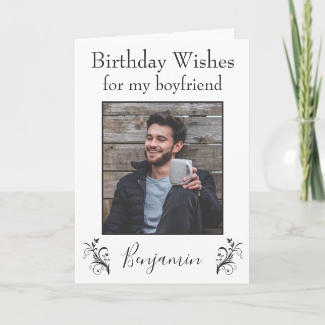 Birthday Wishes for my boyfriend Card (Front)