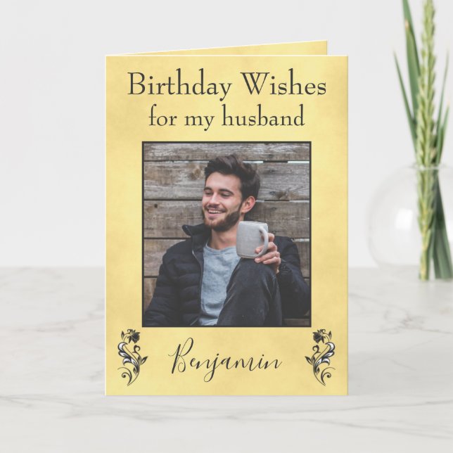 Birthday Wishes for my husband Card (Front)
