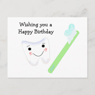 Birthday Wishes from the Dentist Postcard