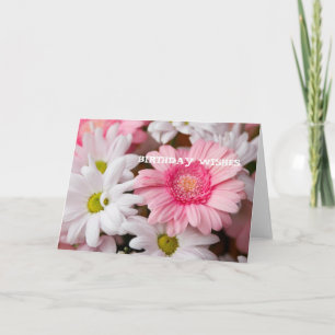 Birthday Wishes Gerberas And Chrysanthemums Card