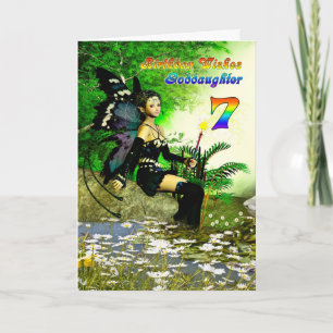Birthday wishes Goddaughter age 7 from a fairy Card