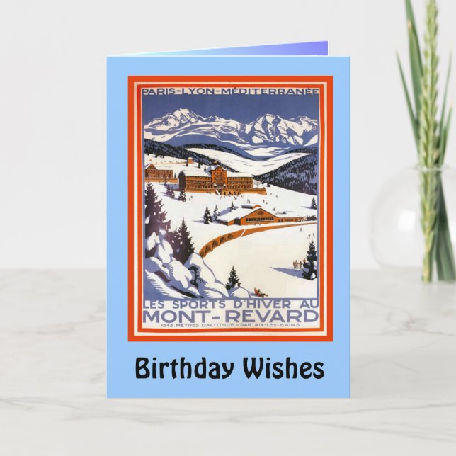 Birthday Wishes, Mont Revard, France Card (Front)