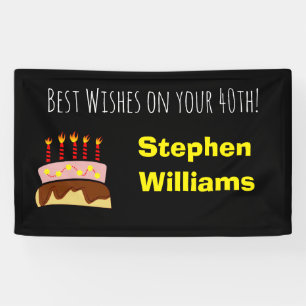 Birthday Wishes Party Banner Personalised
