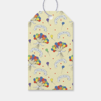 Birthday Wishes - Pastel Yellow Gift Tags