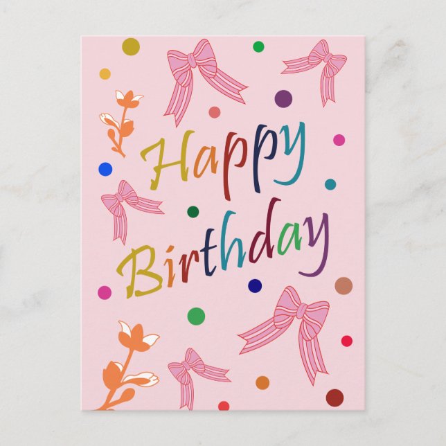 Birthday wishes postcard (Front)