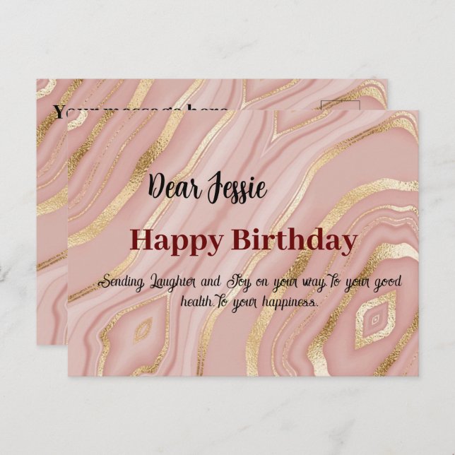 Birthday wishes  postcard (Front/Back)