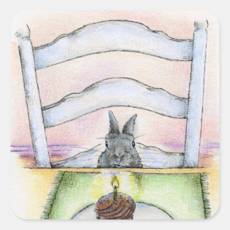 BIRTHDAY WISHES SQUARE STICKER