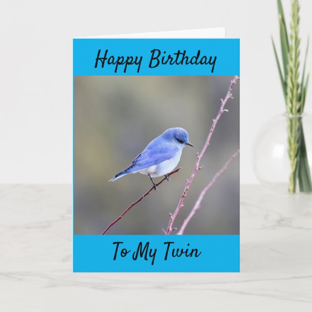 BIRTHDAY WISHES TO MY **TWIN SISTER** CARD (Front)