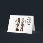 BIRTHDAY WISHES TO MY TWIN SISTER CARD<br><div class="desc">If you have it easy being the twin with your sister... ..let her know today by sending her this Fun Birthday Card :)</div>