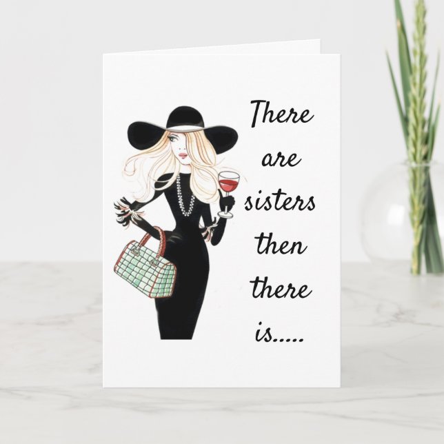 BIRTHDAY WISHES TO *THE BEST SISTER EVER* CARD (Front)