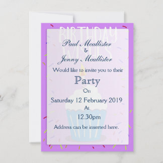 Birthday Wishes (with Celebration Cake) Invitation