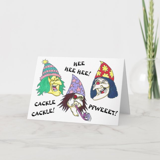 BIRTHDAY WITCHES Greeting Card (Front)