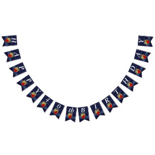 Birthday Witchy Woman Red Dress in Night Sky Moon Bunting