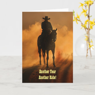 Birthday with Country Western Cowboy For Him Card