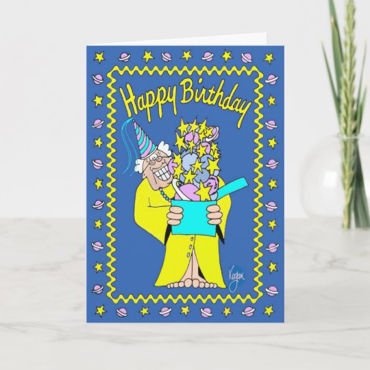 BIRTHDAY WIZARD Birthday Card | Zazzle.co.uk
