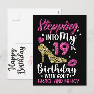 Birthday Woman Girl Kids Family Celebration Holiday Postcard
