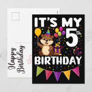 Birthday Woman Girl Kids Family Celebration Holiday Postcard