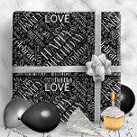 Birthday Word Cloud Grandma Silver ID276 Wrapping Paper<br><div class="desc">I had lots of fun creating these birthday word clouds so I hope you enjoy using them! This one, for a grandmother of any age, features words like: 'you rock, celebrate, party, love' and 'best ever' all in a selection of cool fonts along with the text "Happy Birthday Grandma". Available...</div>