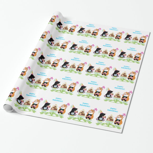 birthday wrapping paper (Unrolled)